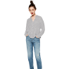 Zara OVERSIZED SHIRT White Navy