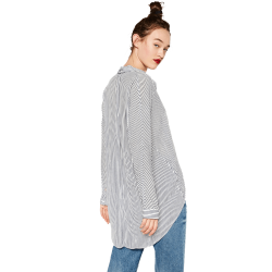 Zara OVERSIZED SHIRT White Navy