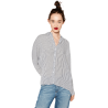 Zara OVERSIZED SHIRT White Navy