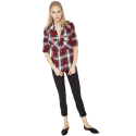 Zara V-NECK CHECK SHIRT