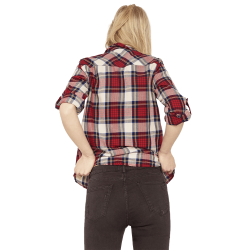 Zara V-NECK CHECK SHIRT