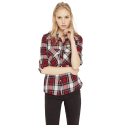 Zara V-NECK CHECK SHIRT