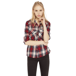 Zara V-NECK CHECK SHIRT