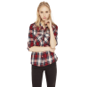 Zara V-NECK CHECK SHIRT
