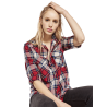Zara V-NECK CHECK SHIRT
