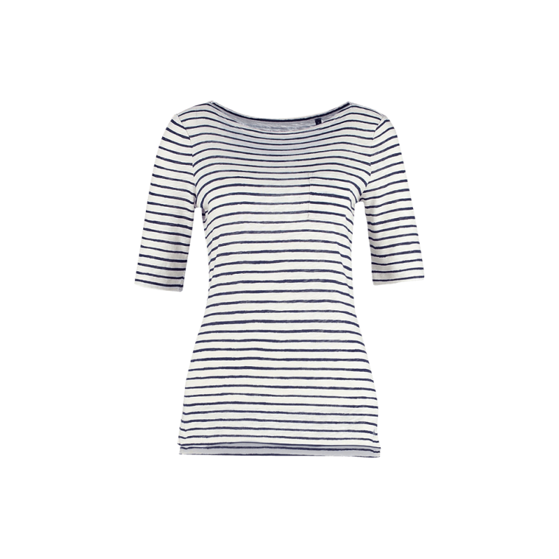Sleeve Deep V Neck Tee