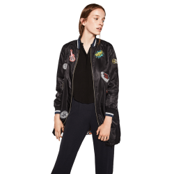 Zara BOMBER JACKET WITH PATCHES