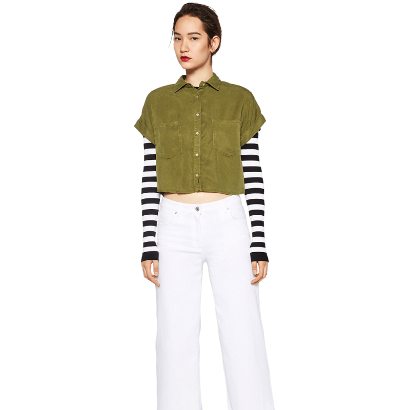 Zara CROPPED SHIRT